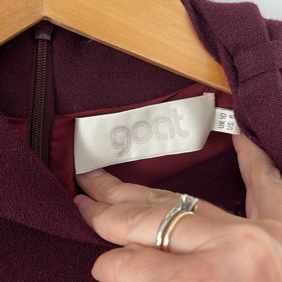 GOAT AVA BOW EMBELLISHED WOOL CREPE TURTLE NECK MINI DRESS - Picture 7 of 9